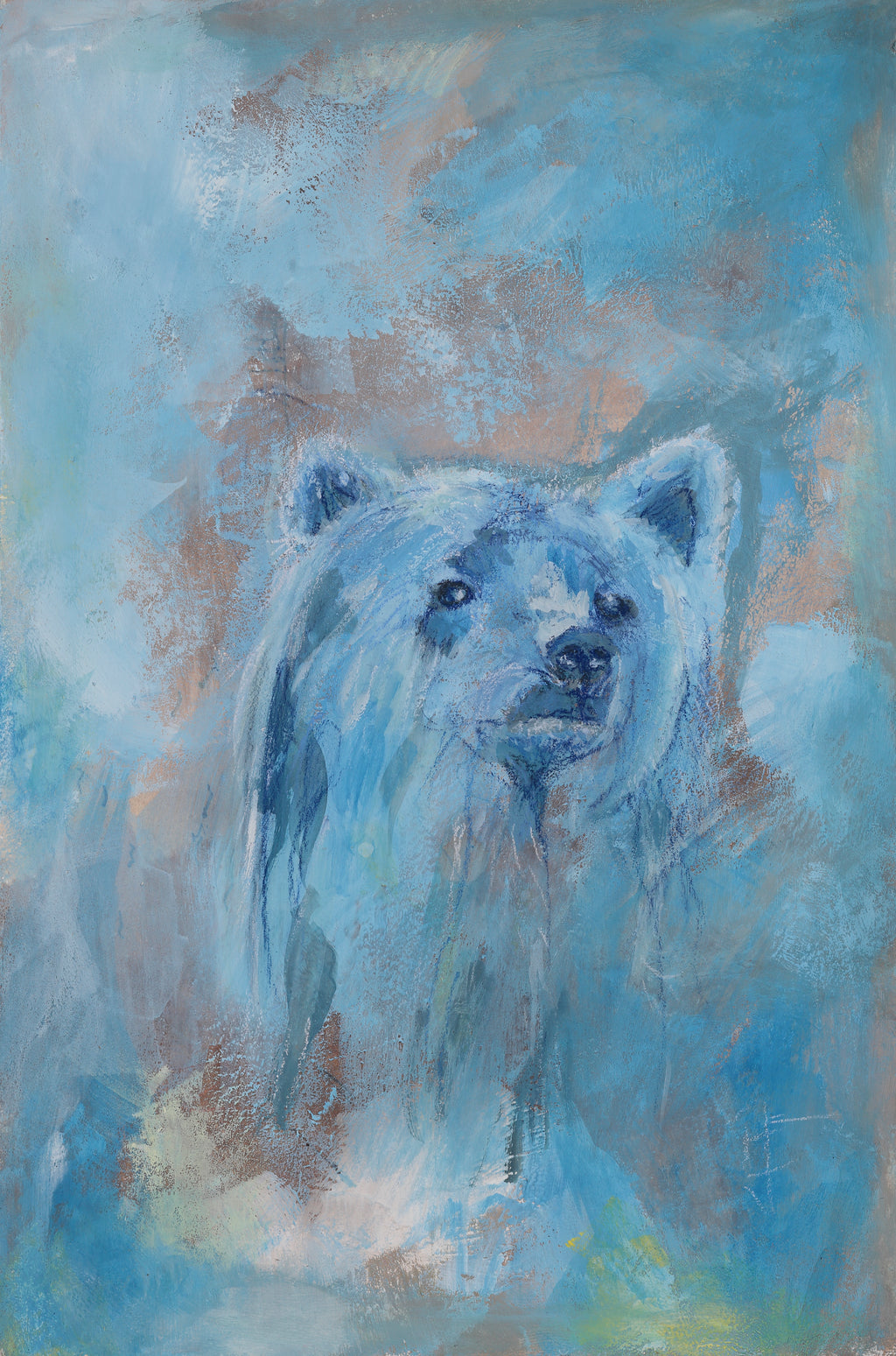 'Blue Bear' Original Artwork - Mixed Media