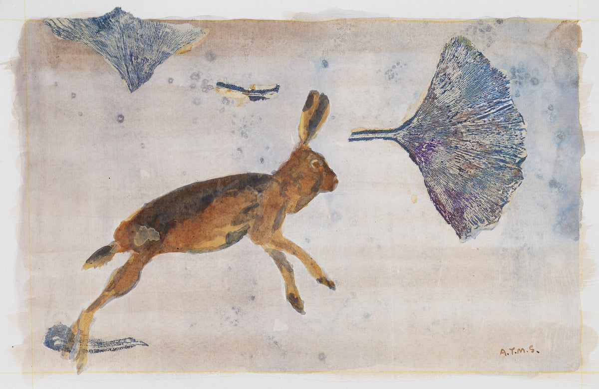 Leaping Hare Original Mixed Media Artwork