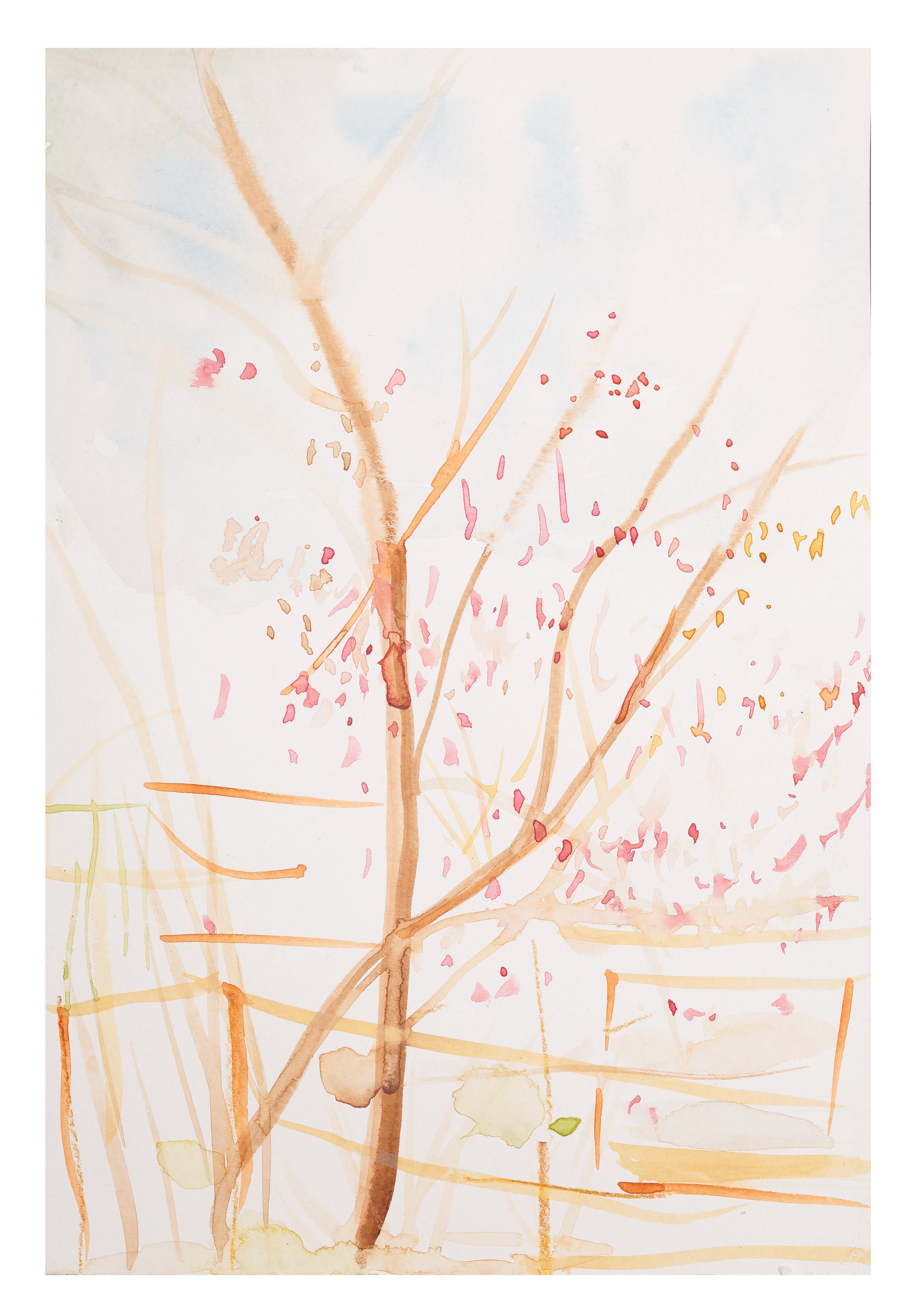 Attentive Fragment no. 4 - Original Outdoor Mixed Media Artwork on Paper