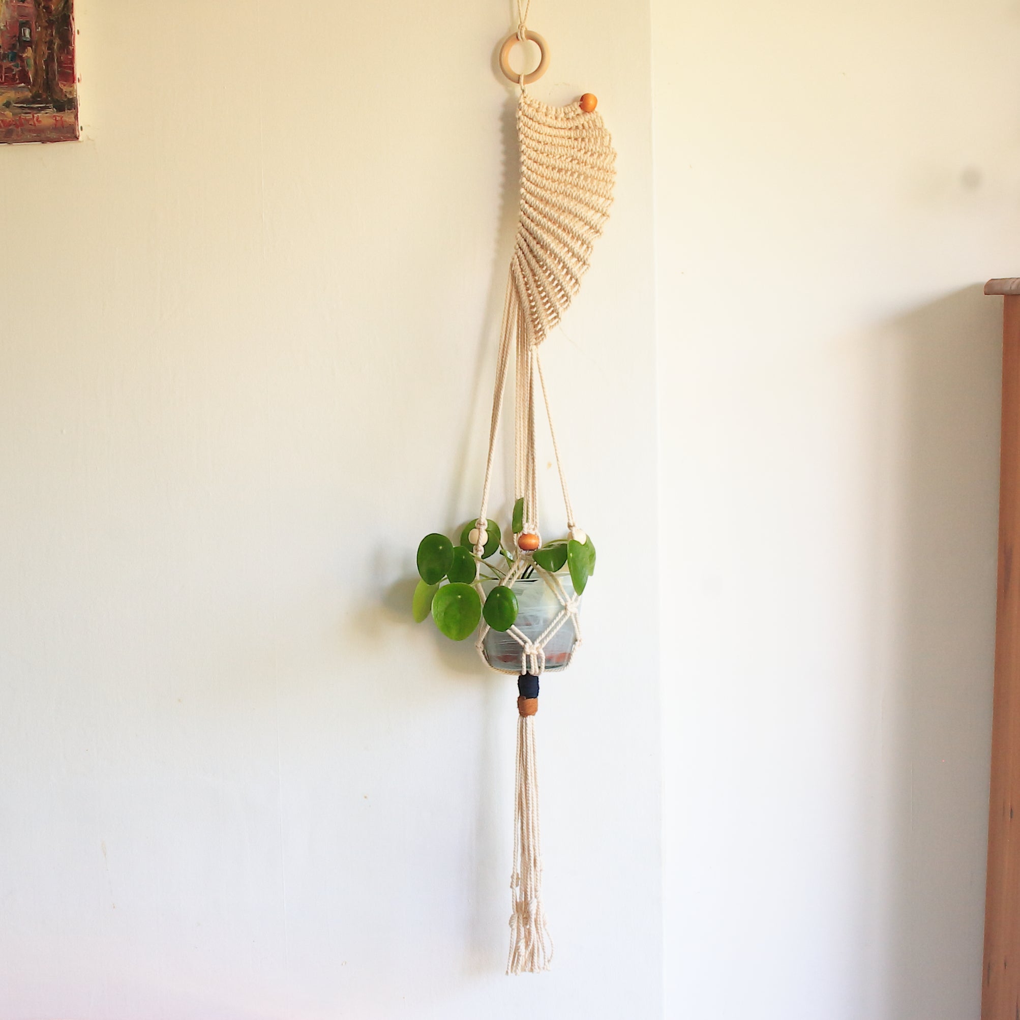 Porte-plantes en macramé 'Sahara' - Moyen