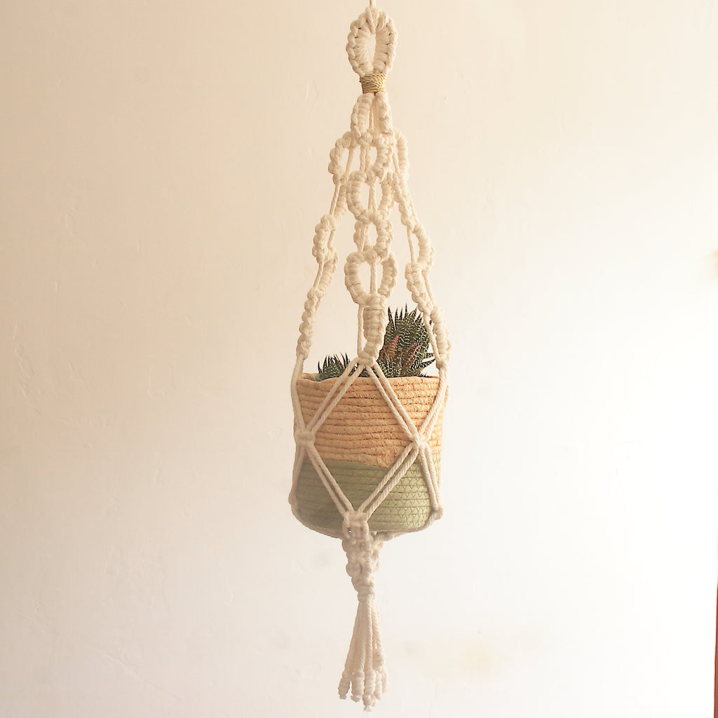 Macrame Planthanger 'Waves' - Colour Options Available - Medium/Large