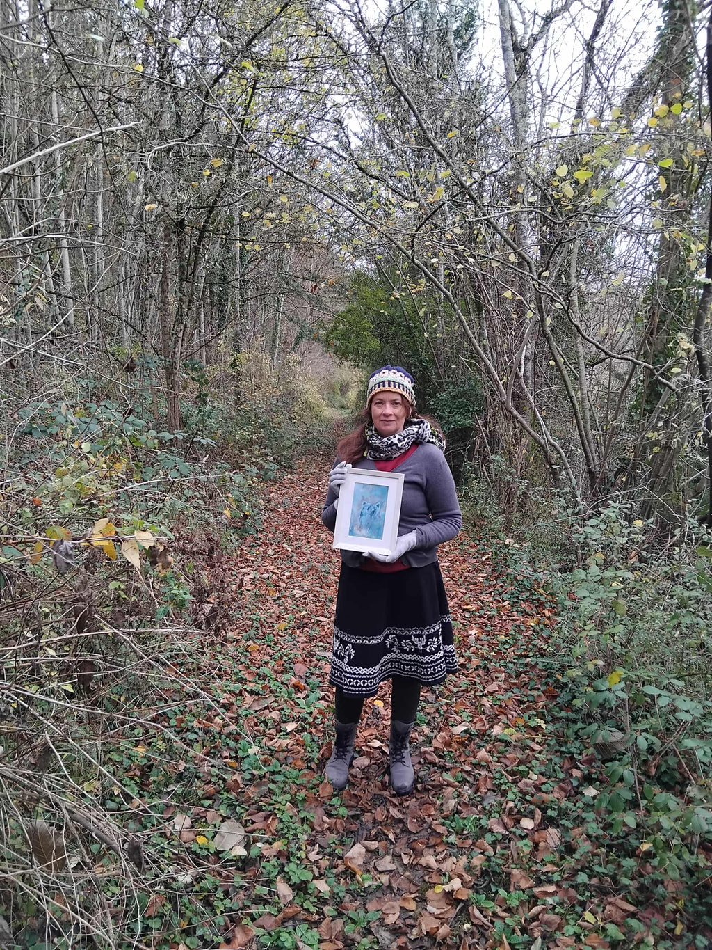 'Blue Bear' Original Artwork - Mixed Media