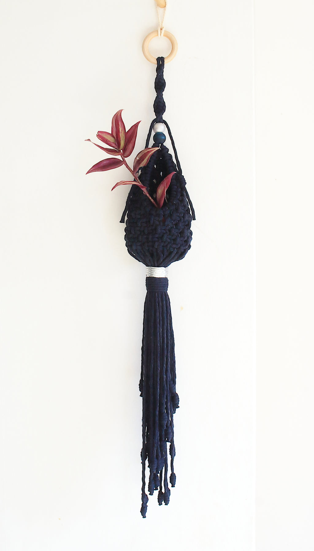 Macrame Plant Pod 'Glamourous Night' - Colour Options Available - Medium
