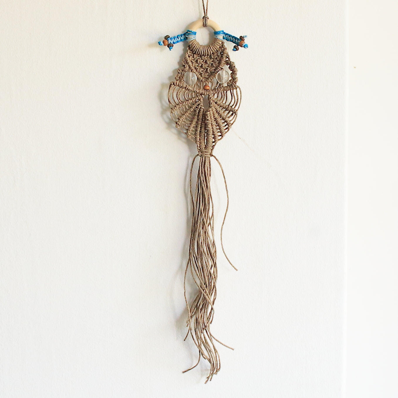 'Otie'Macrame Owl Mini Wall Art/Keyring/Bag Charm