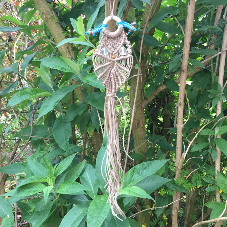 'Otie'Macrame Owl Mini Wall Art/Keyring/Bag Charm