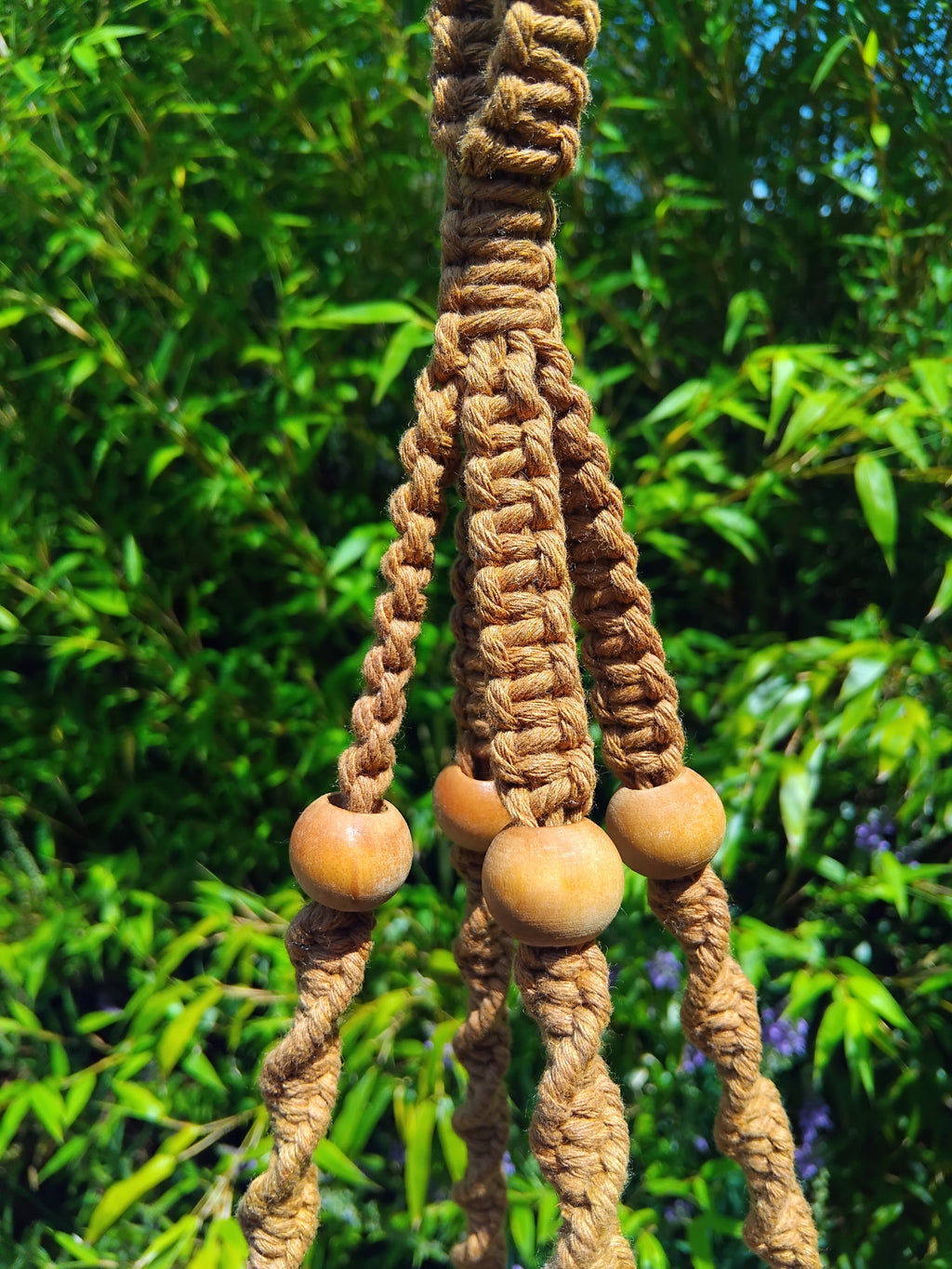 Suspension Macrame pour Plantes 'Café Time' - Taille Moyenne