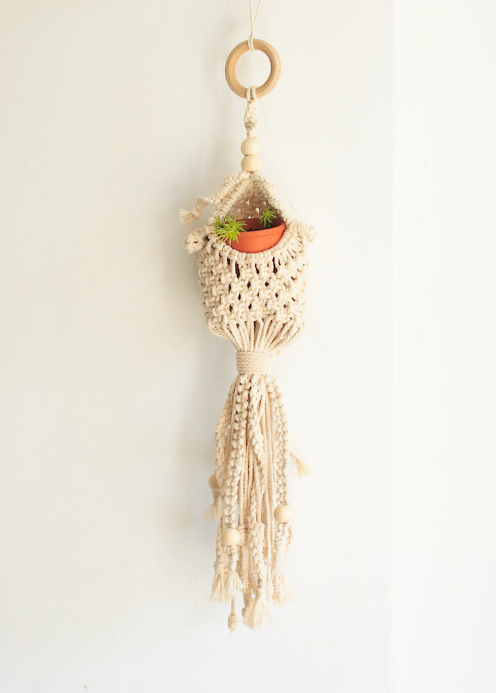 Macrame Plant Pod Organic & Unique Size Small to Medium