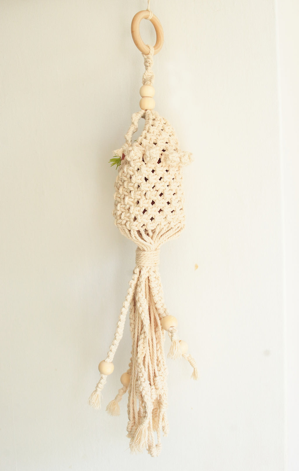 Macrame Plant Pod Organic & Unique Size Small to Medium