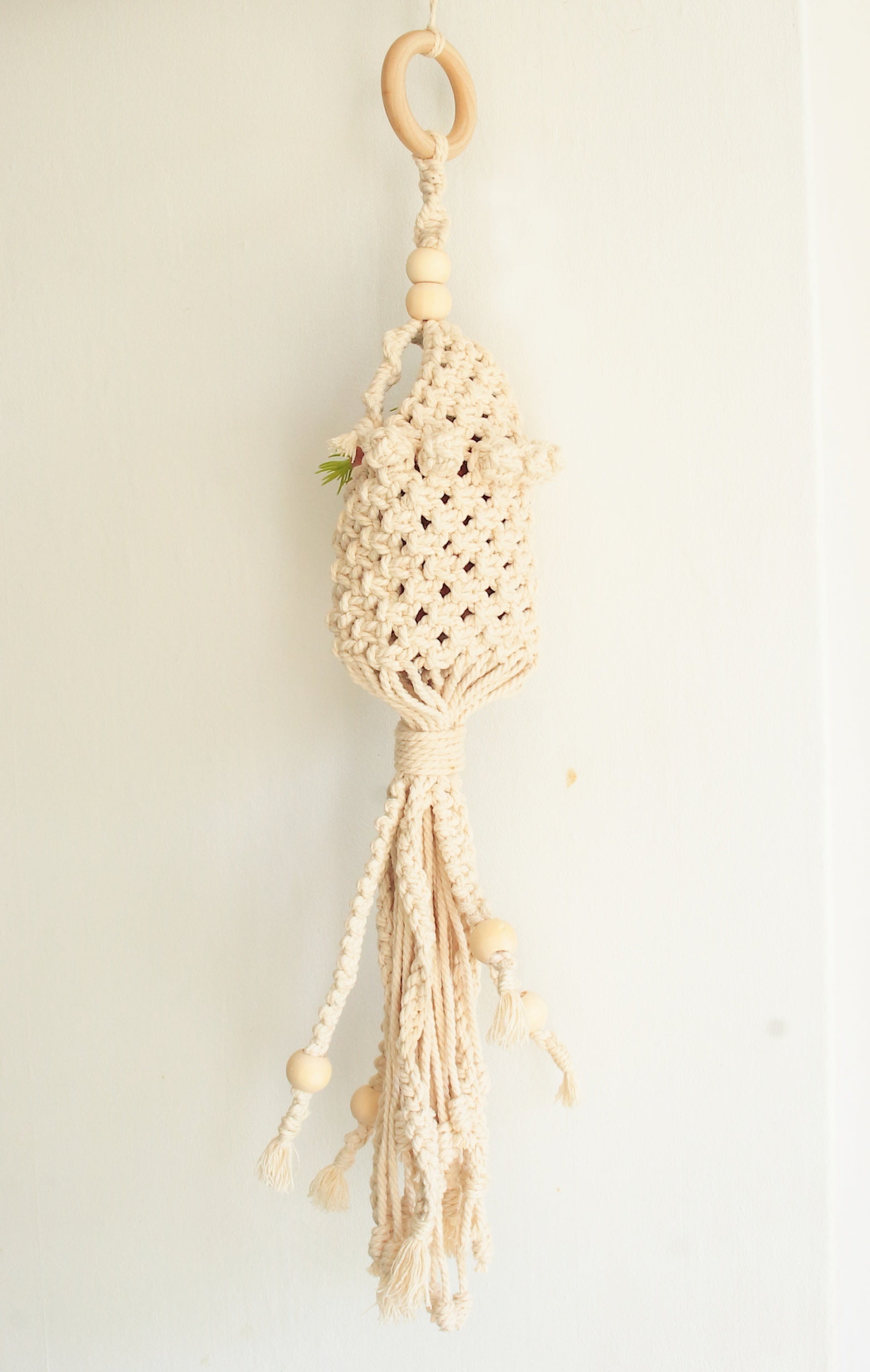 Macrame Plant Pod Organic & Unique Size Small to Medium