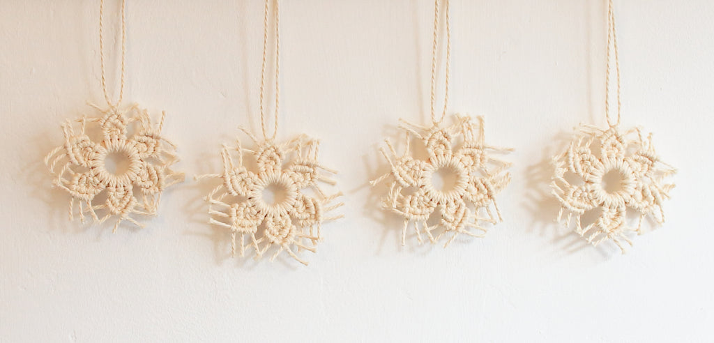 Macrame Flocon de Neige Mini Décoration