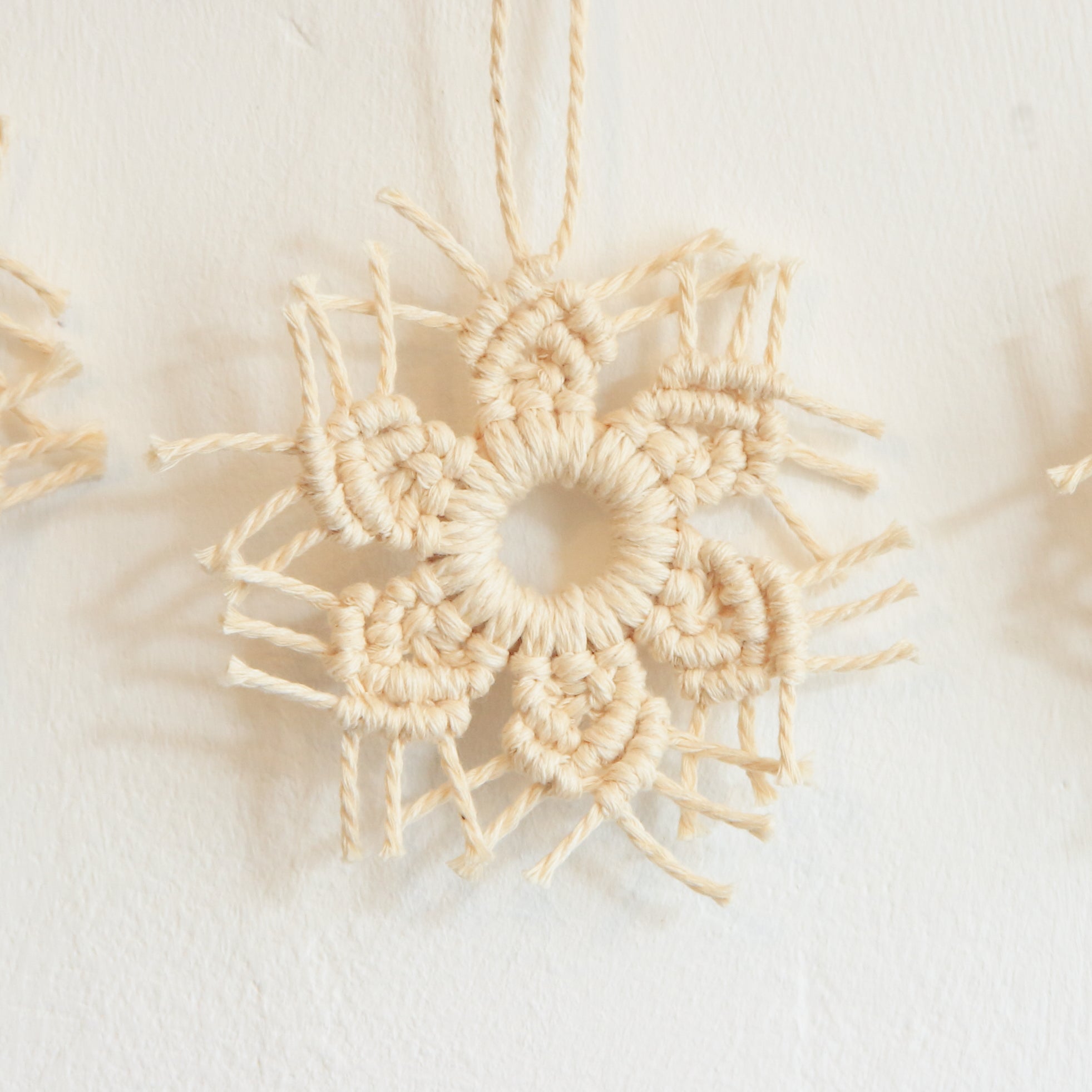 Macrame Flocon de Neige Mini Décoration